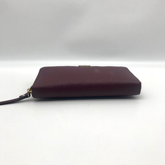 Kate Spade New York Plum Saffiano Leather Laurel Way Neda Wallet - Picture 5 of 11